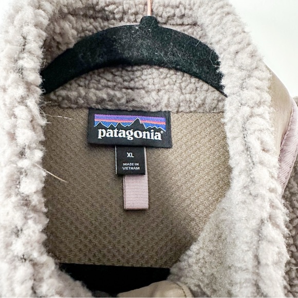 Patagonia Retro X Jacket Classic Furry Taupe Tan Pink Size XL - Picture 5 of 14